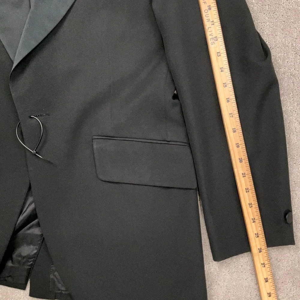 Palm Beach Tuxedo Jacket Men 41L Black Formal Peak Lapel